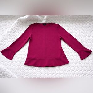 Ann Taylor Berry Bell Sleeve Knit Top – Size L